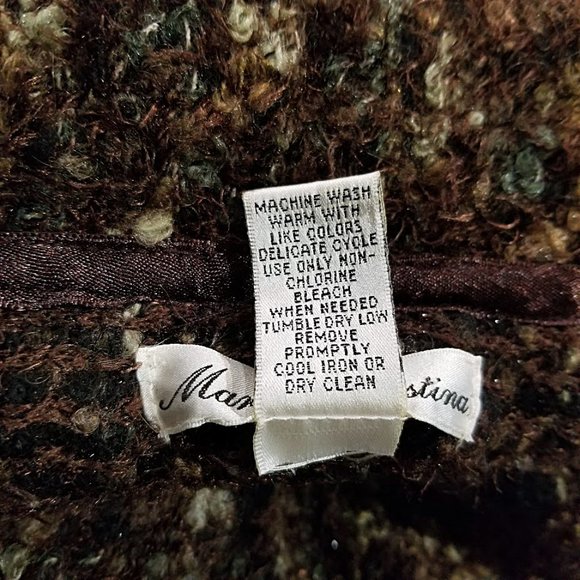 Nos Vintage Marisa Christina Brown Shawl Collar Cardigan S Womens Cozy Cabincore - Picture 7 of 7